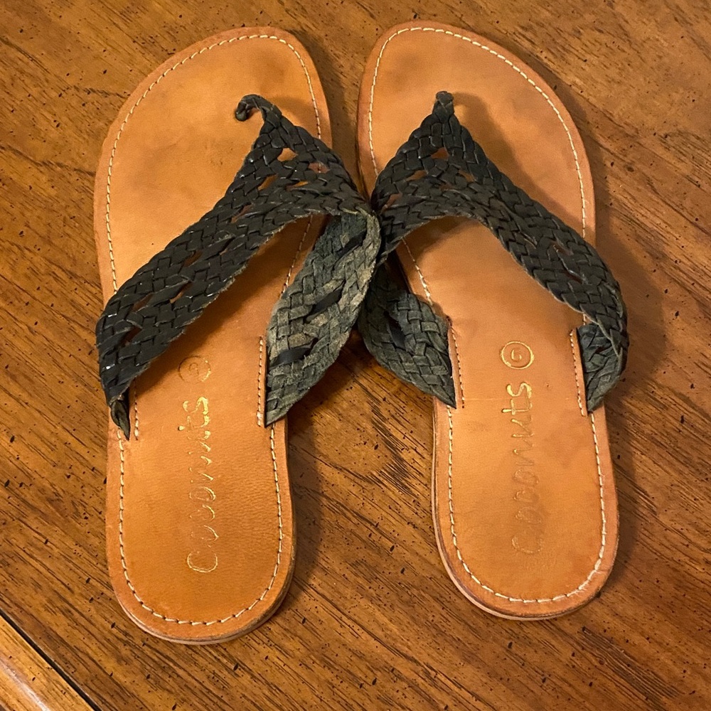 Coconuts by Matisse Black Woven Sandals